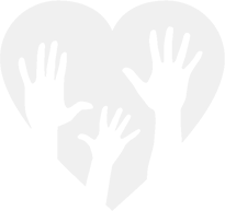 Design element of hands holding a heart